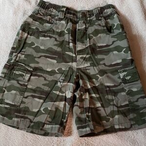 Sears Kids Camo Cargo Shorts - Green and Brown